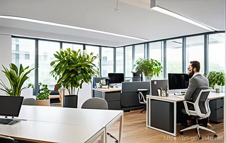 공무원 조직 내 갈등 해결 사례 - **Prompt 2: Leadership in Mediation**
    "A well-lit, modern government office meeting room. A calm...