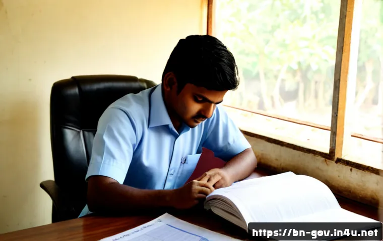 공무원 승진 시험 최신 출제 경향 - Photorealistic public service promotion exam preparation scene in Bangladesh, a focused civil servan...